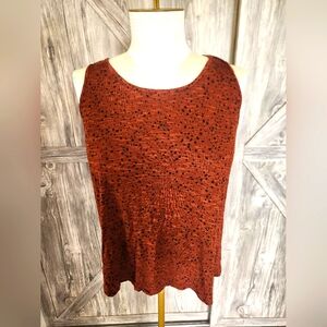 Maurices Brown and Orange Tank Top with A Beautiful Back